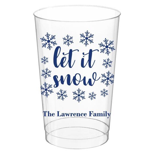 Let It Snow Clear Plastic Cups